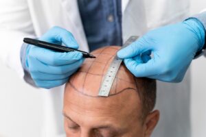 Homme subissant un processus d'extraction d'unités folliculaires, Évolution de la transplantation capillaire