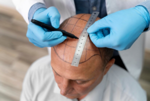 Homme audacieux subissant un processus d'extraction d'unités folliculaires, Résultats de la greffe de cheveux